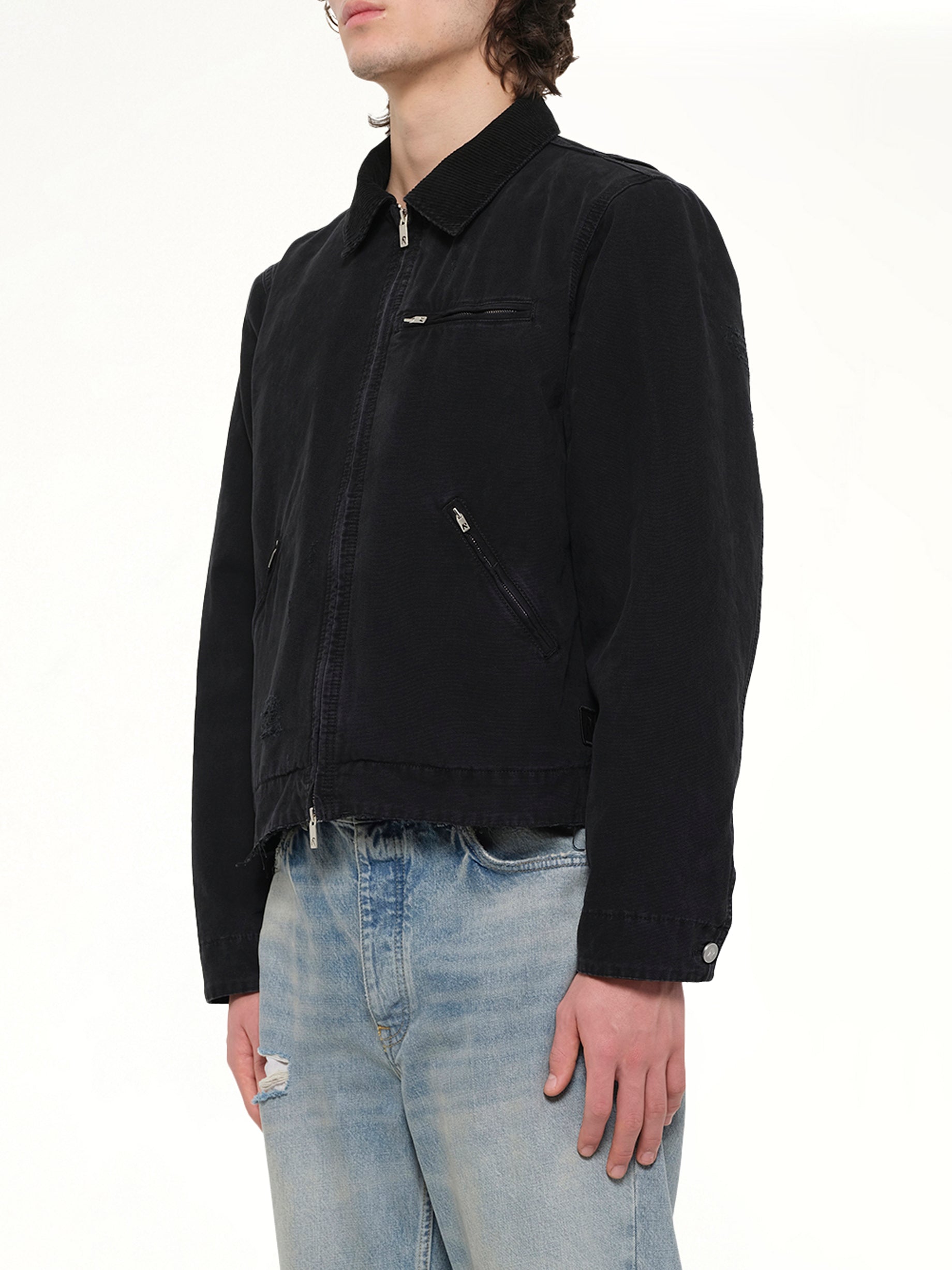 The Leather Work Jacket in Black