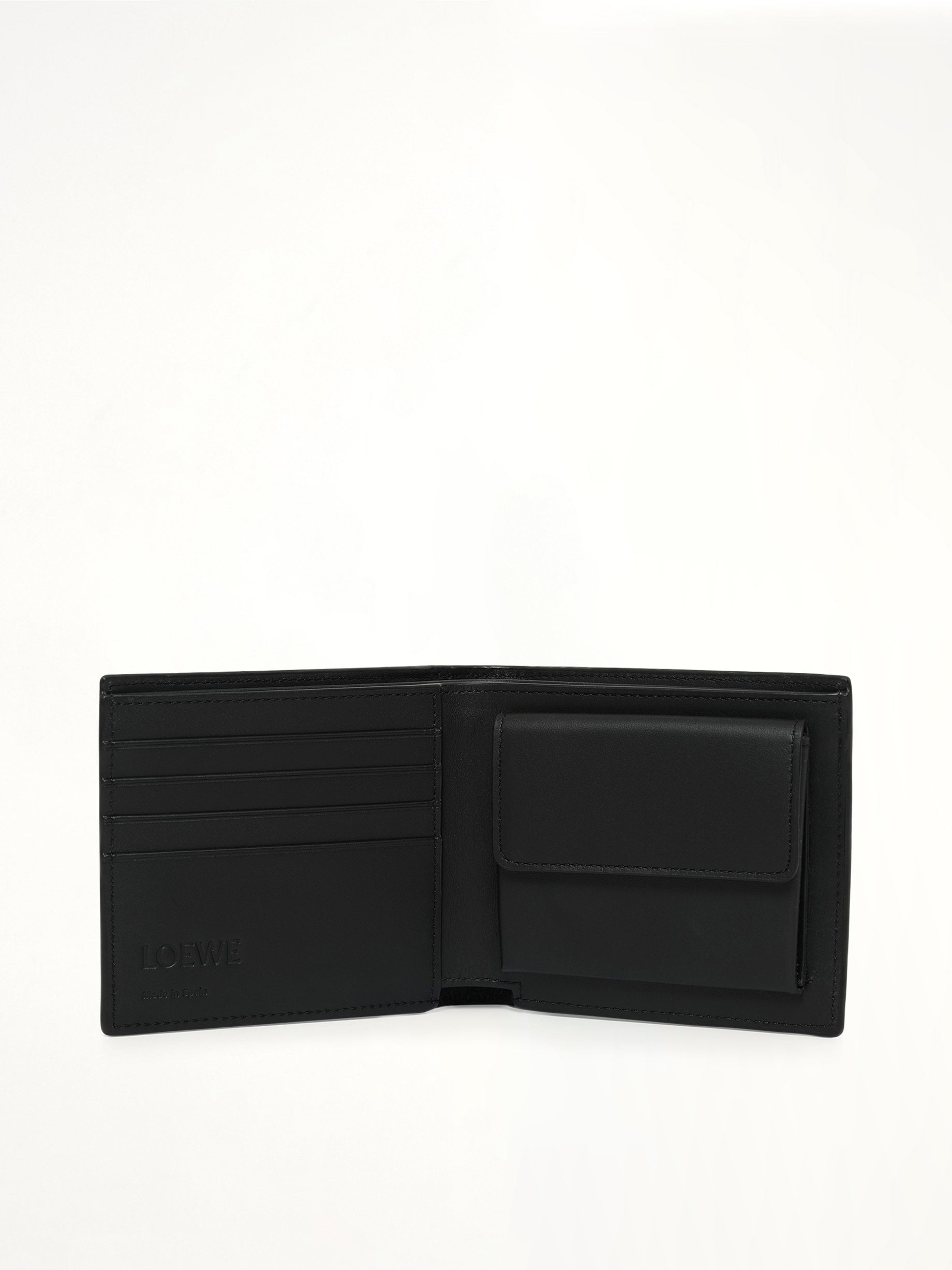 Loewe Graphic Bifold Coin Wallet in Black