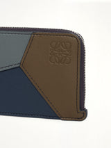 Puzzle Edge Coin Cardholder Multi in Blue Grey/Navy