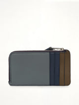Puzzle Edge Coin Cardholder Multi in Blue Grey/Navy