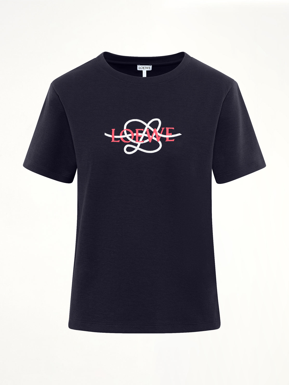 Anagram Regular Fit T-Shirt in Navy Blue/White