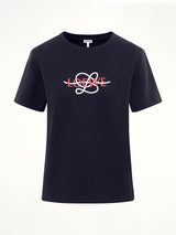 Anagram Regular Fit T-Shirt in Navy Blue/White