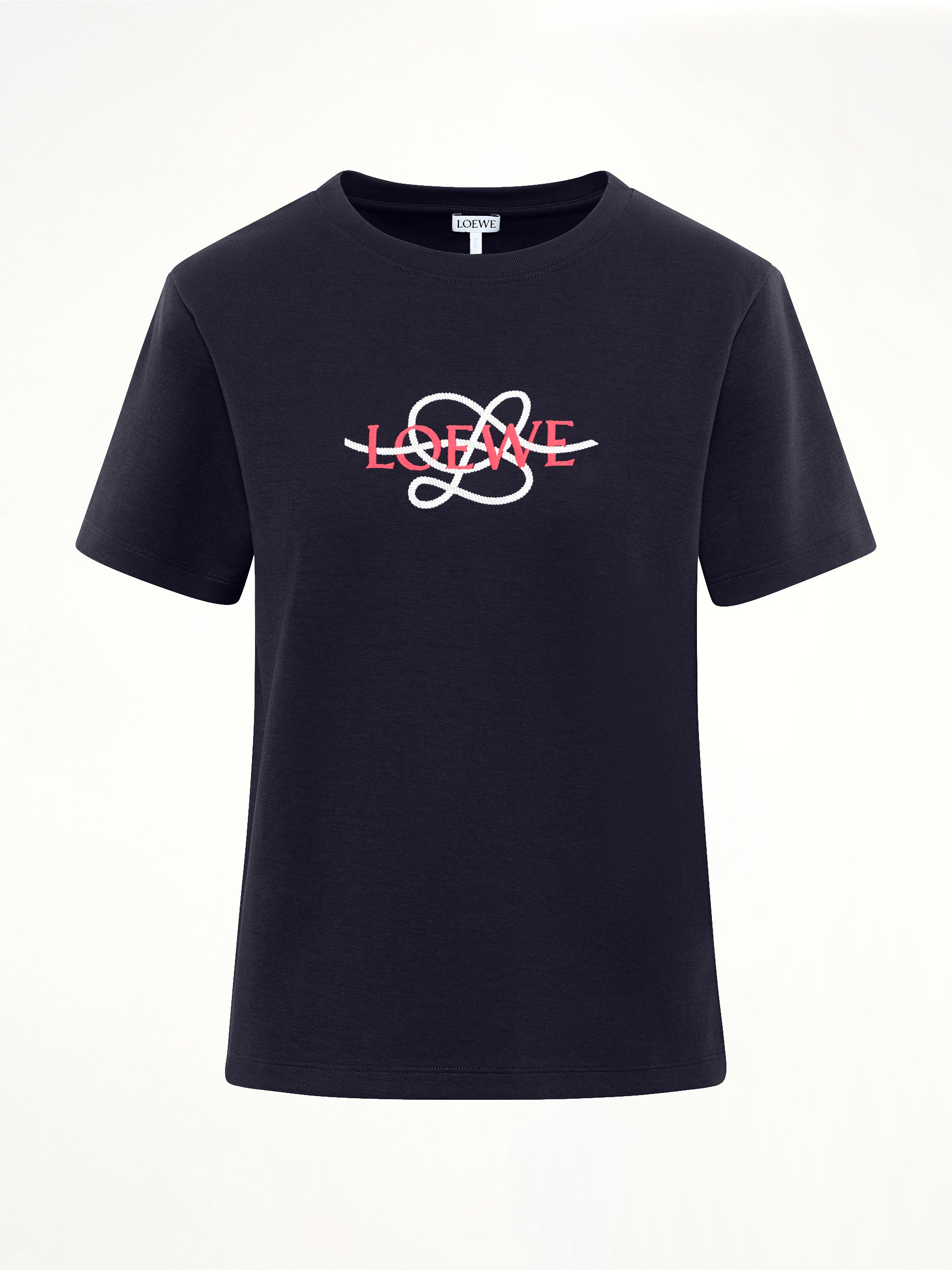 Anagram Regular Fit T-Shirt in Navy Blue/White