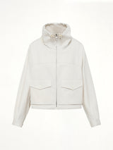 Cotton Silk Garbadine Jacket in Ivory