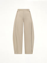 Cotton Silk Garbadine Trousers AF in Beige