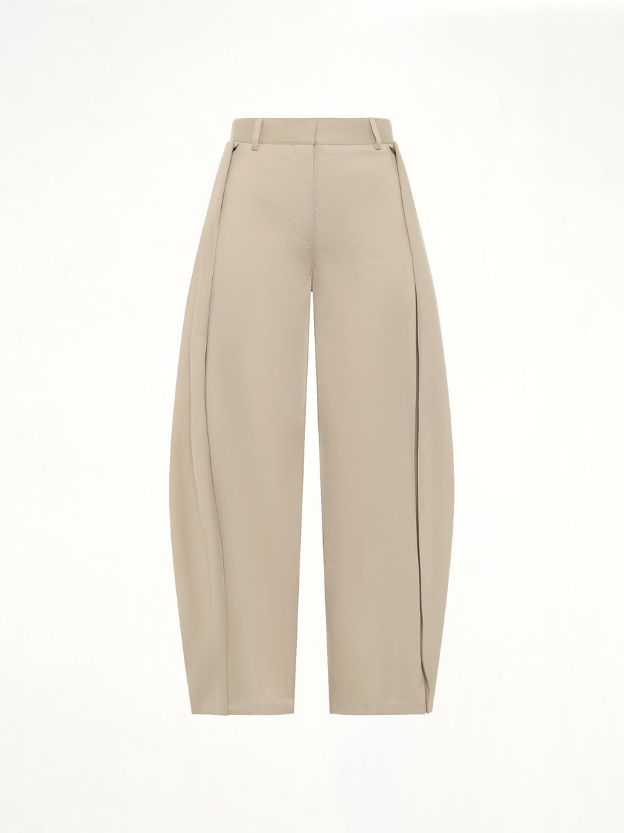Cotton Silk Garbadine Trousers AF in Beige