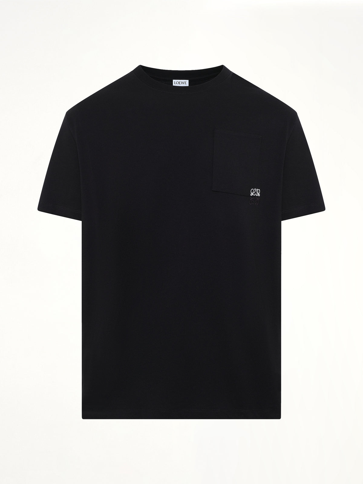 Two-Tone Anagram Relaxed Fit T-Shirt in Black