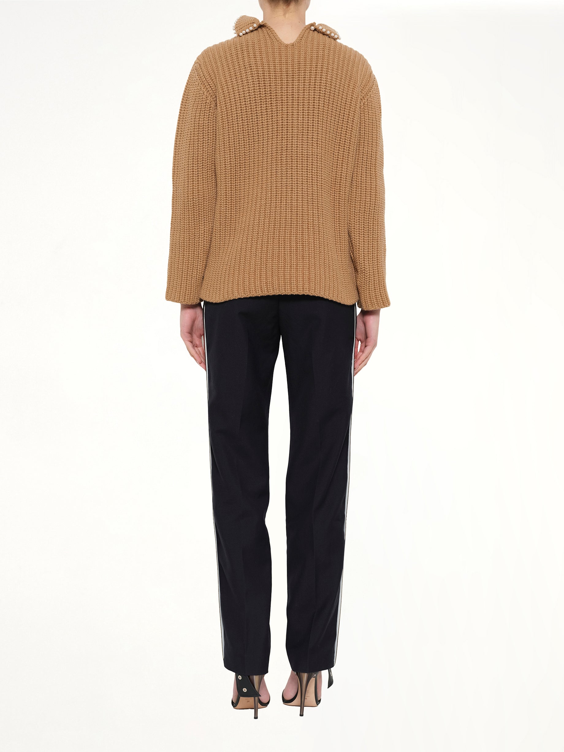 High Pearls Sweater in Camel