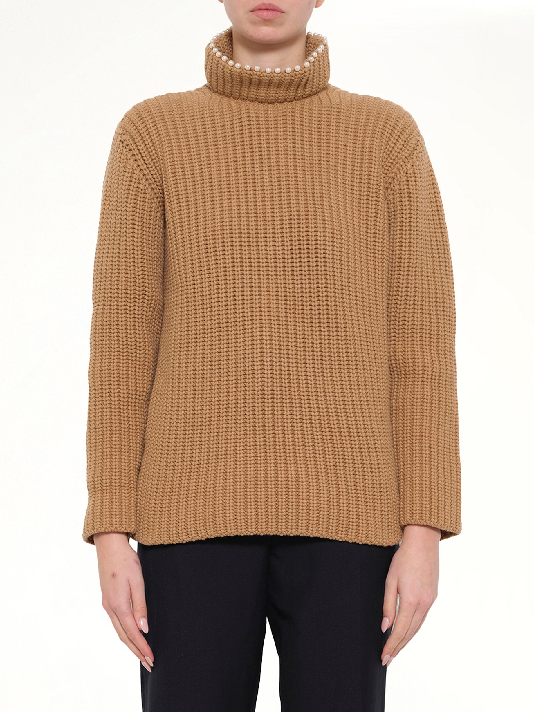 High Pearls Sweater in Camel