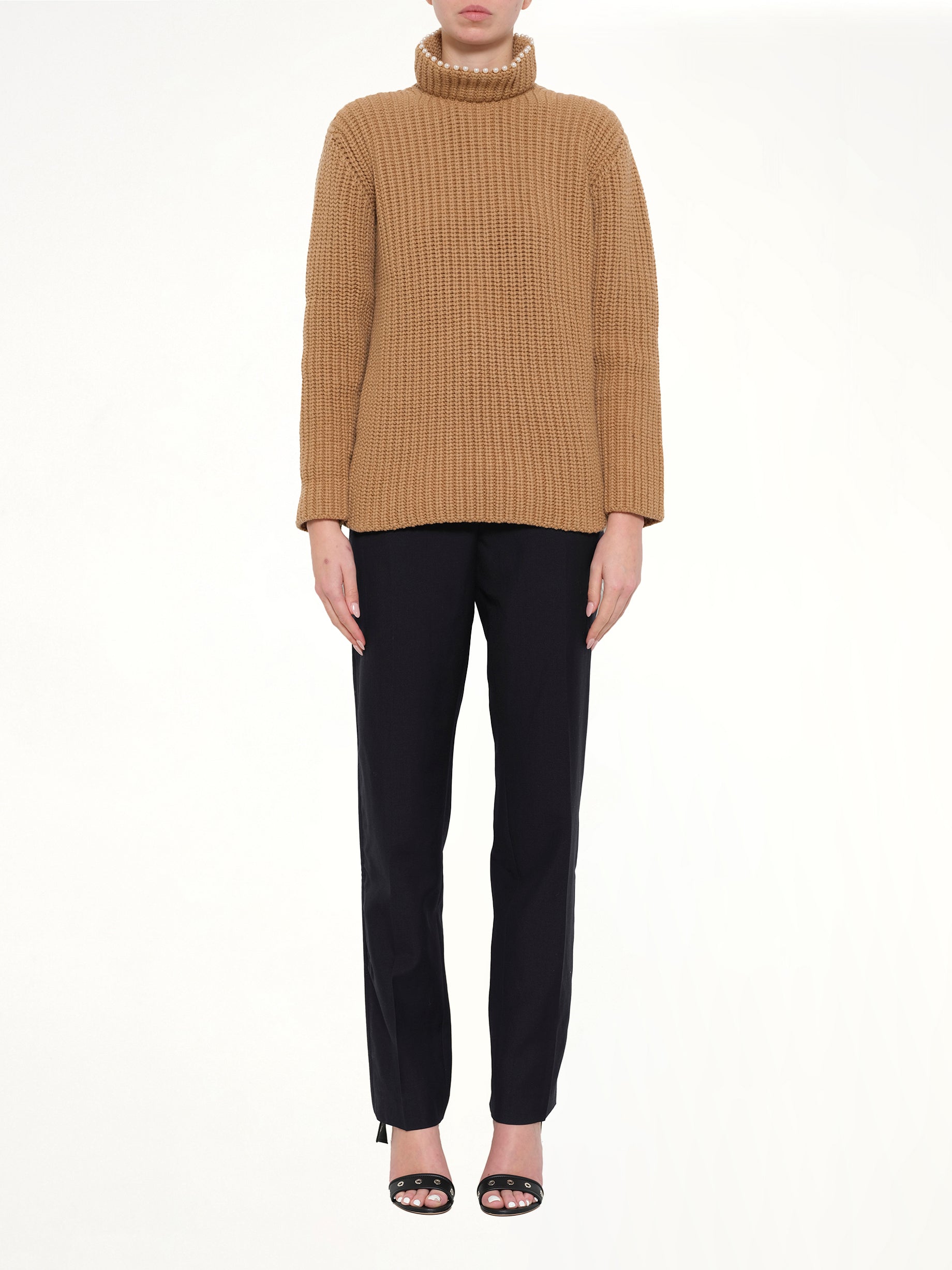 High Pearls Sweater in Camel
