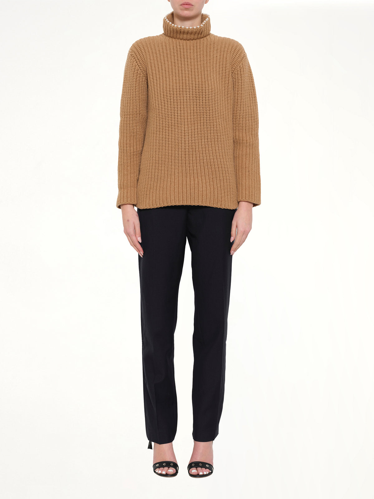 High Pearls Sweater in Camel