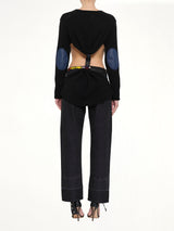 Embroidered Knot Sweatshirt in Black