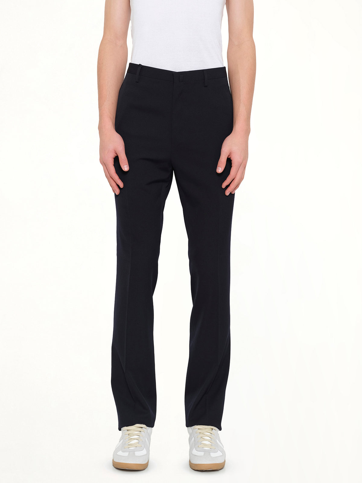 Pants W/ Ribbon Pocket in Navy