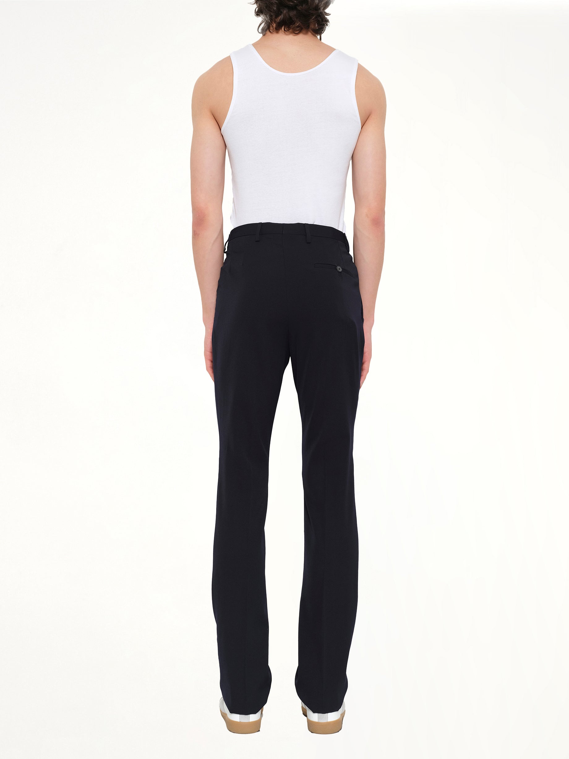 Pants W/ Ribbon Pocket in Navy