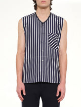 Ribbon V Neck in Navy