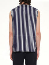 Ribbon V Neck in Navy