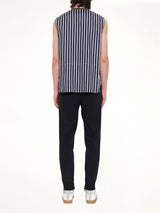Ribbon V Neck in Navy