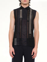 S/Less Shirt Patchwork in Black