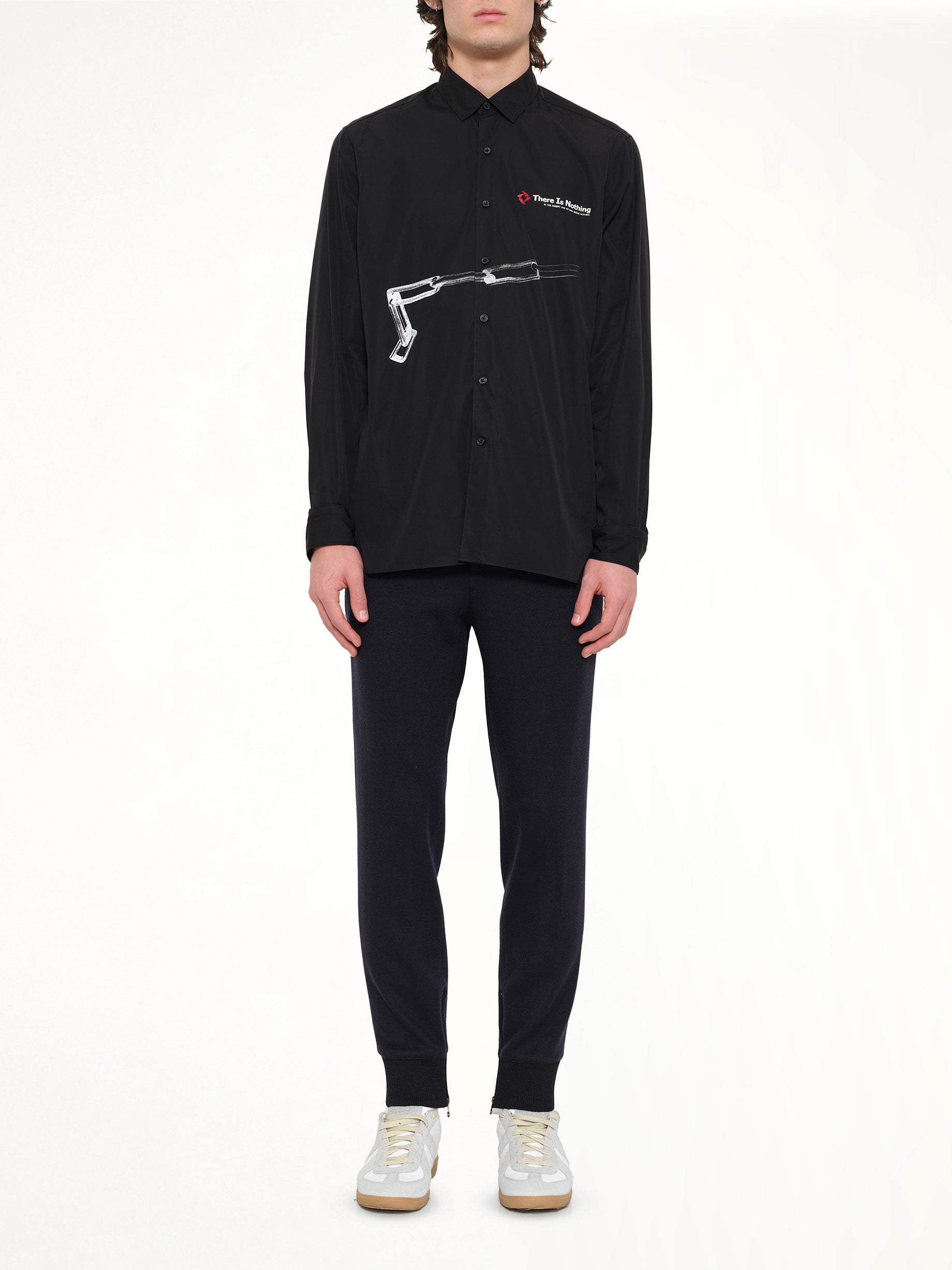 Shirt Small Collar in Black