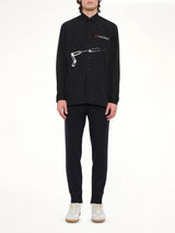 Shirt Small Collar in Black
