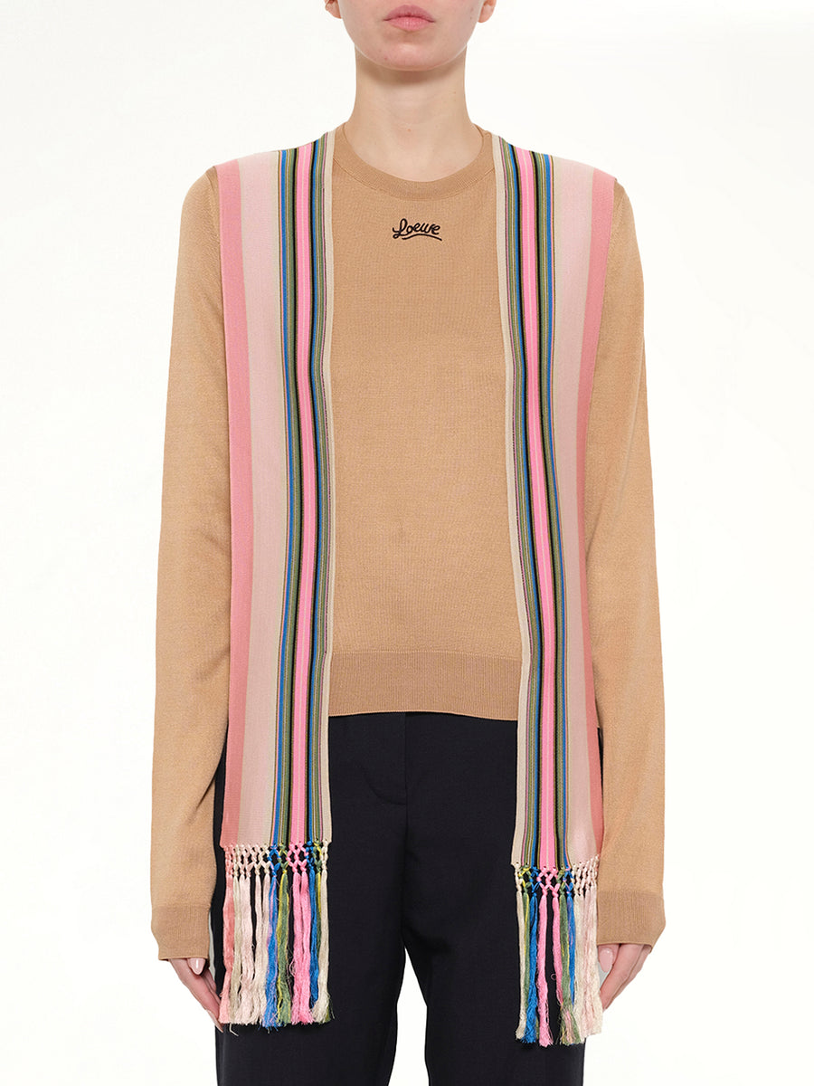 Stripe Bands Sweater in Camel