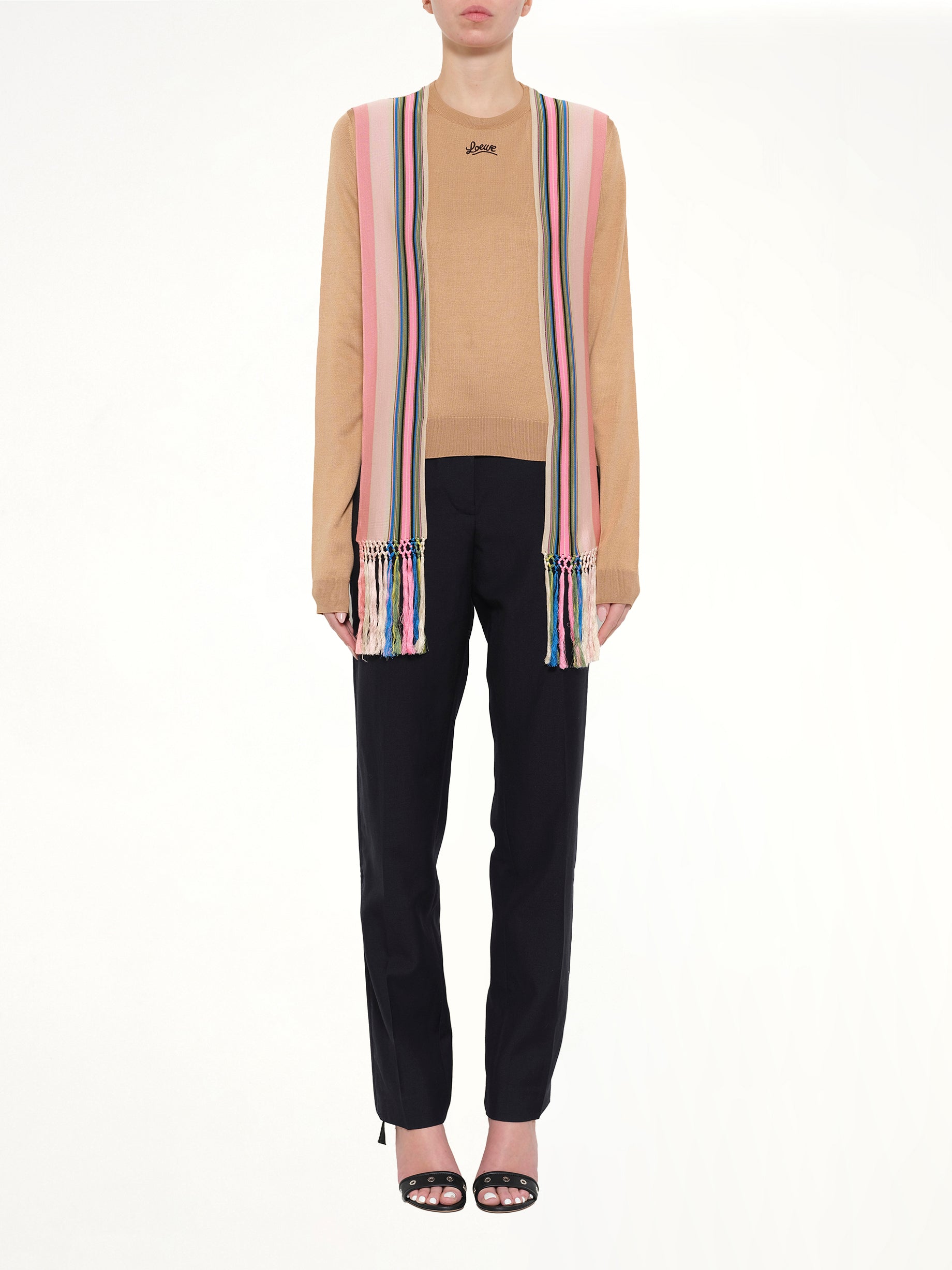 Stripe Bands Sweater in Camel