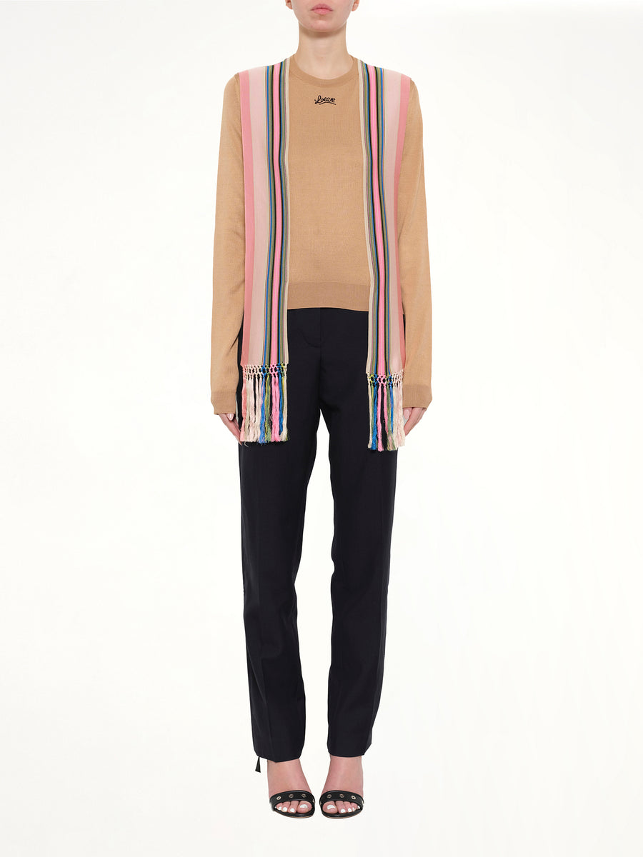Stripe Bands Sweater in Camel