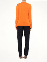 V Neck Sweater in Orange
