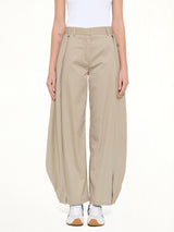 Cotton Silk Garbadine Trousers AF in Beige