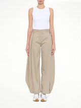 Cotton Silk Garbadine Trousers AF in Beige