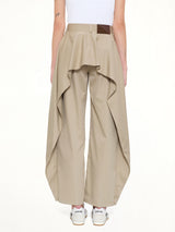 Cotton Silk Garbadine Trousers AF in Beige