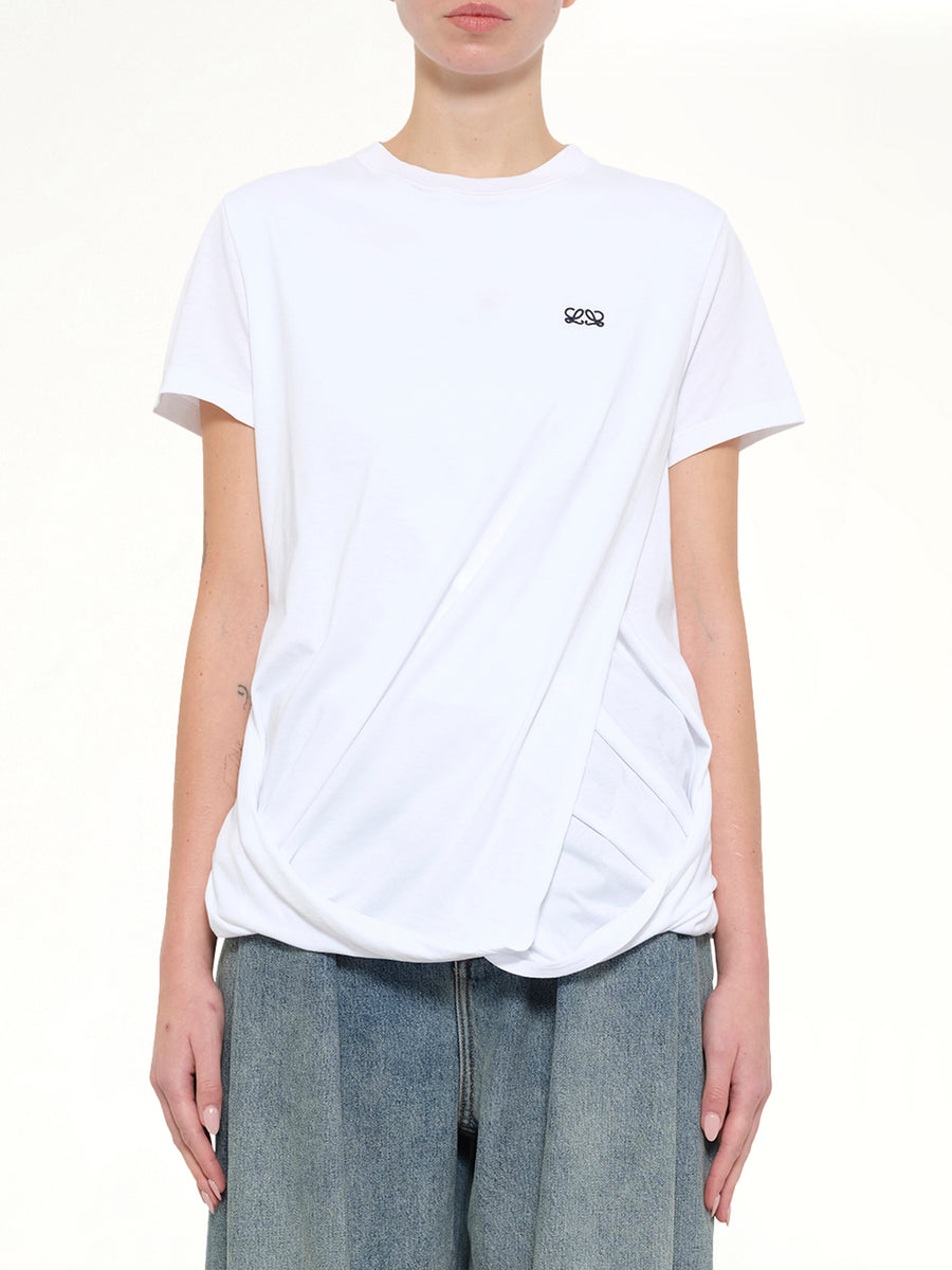 Draped Top in White