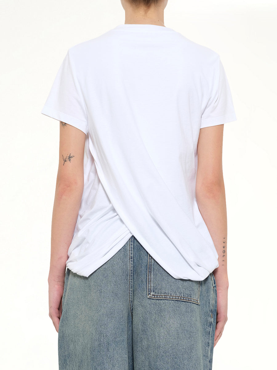 Draped Top in White