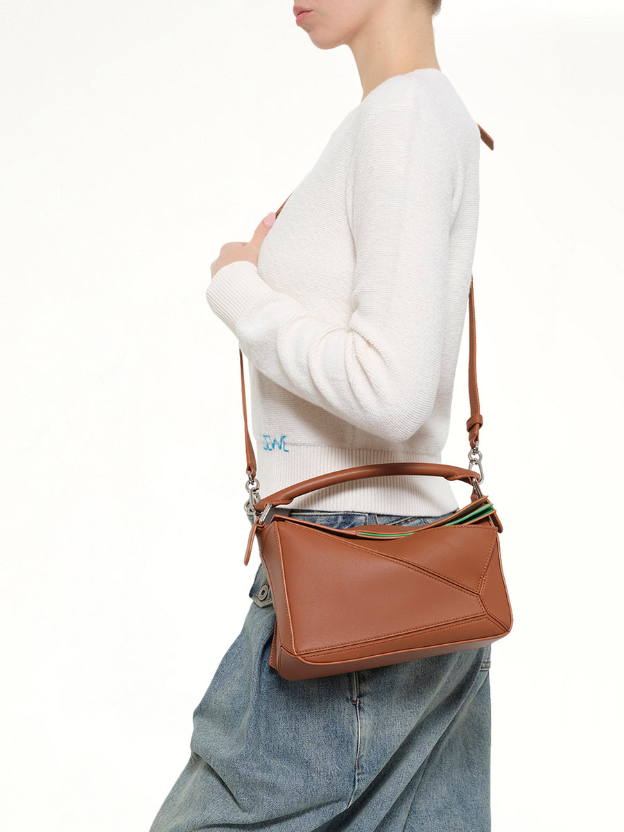 Puzzle Layers S Bag in Multicolor Squirrel