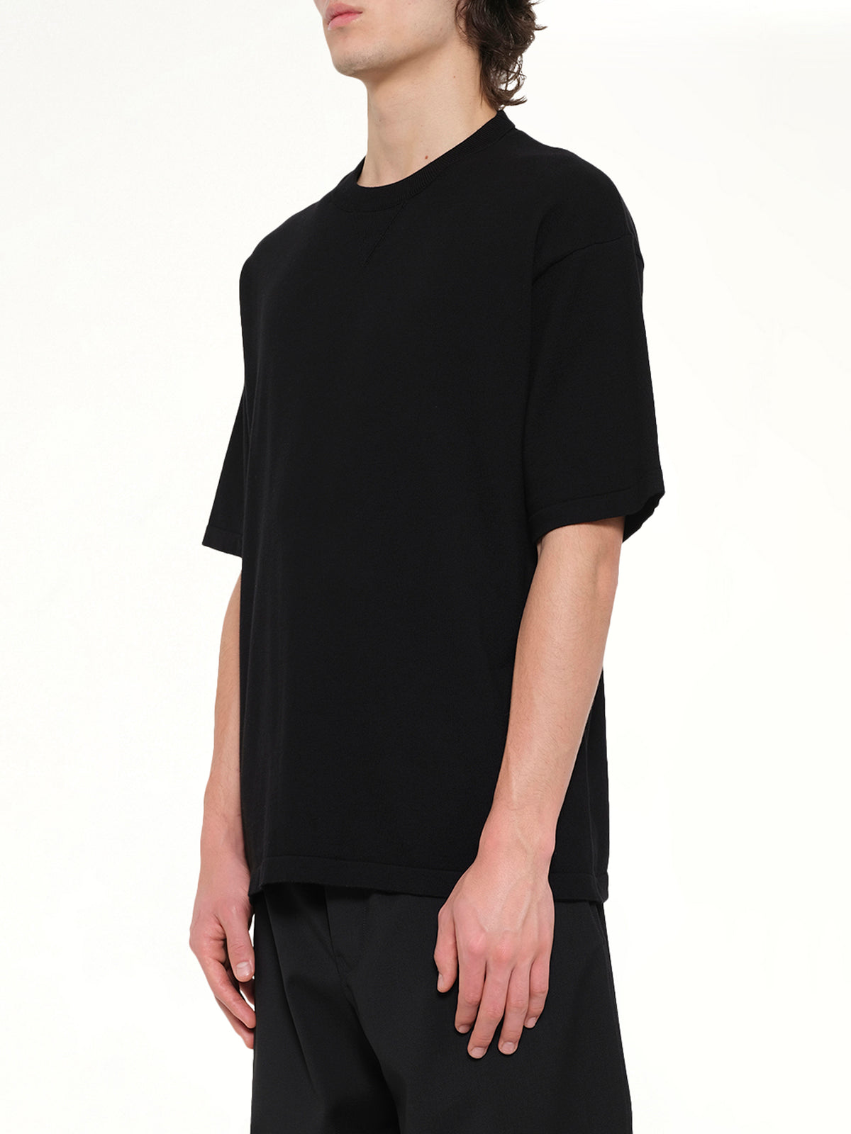 Twisted Rib Top in Black
