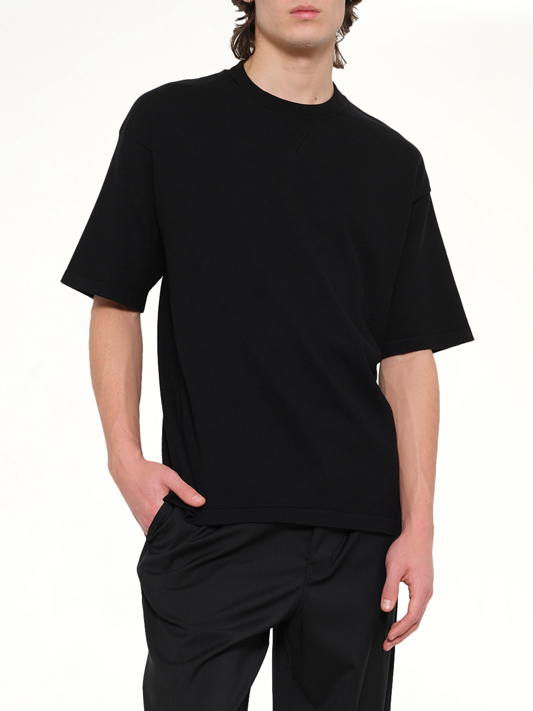 Twisted Rib Top in Black