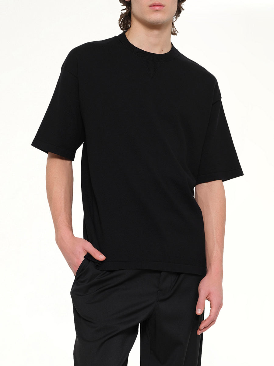 Twisted Rib Top in Black