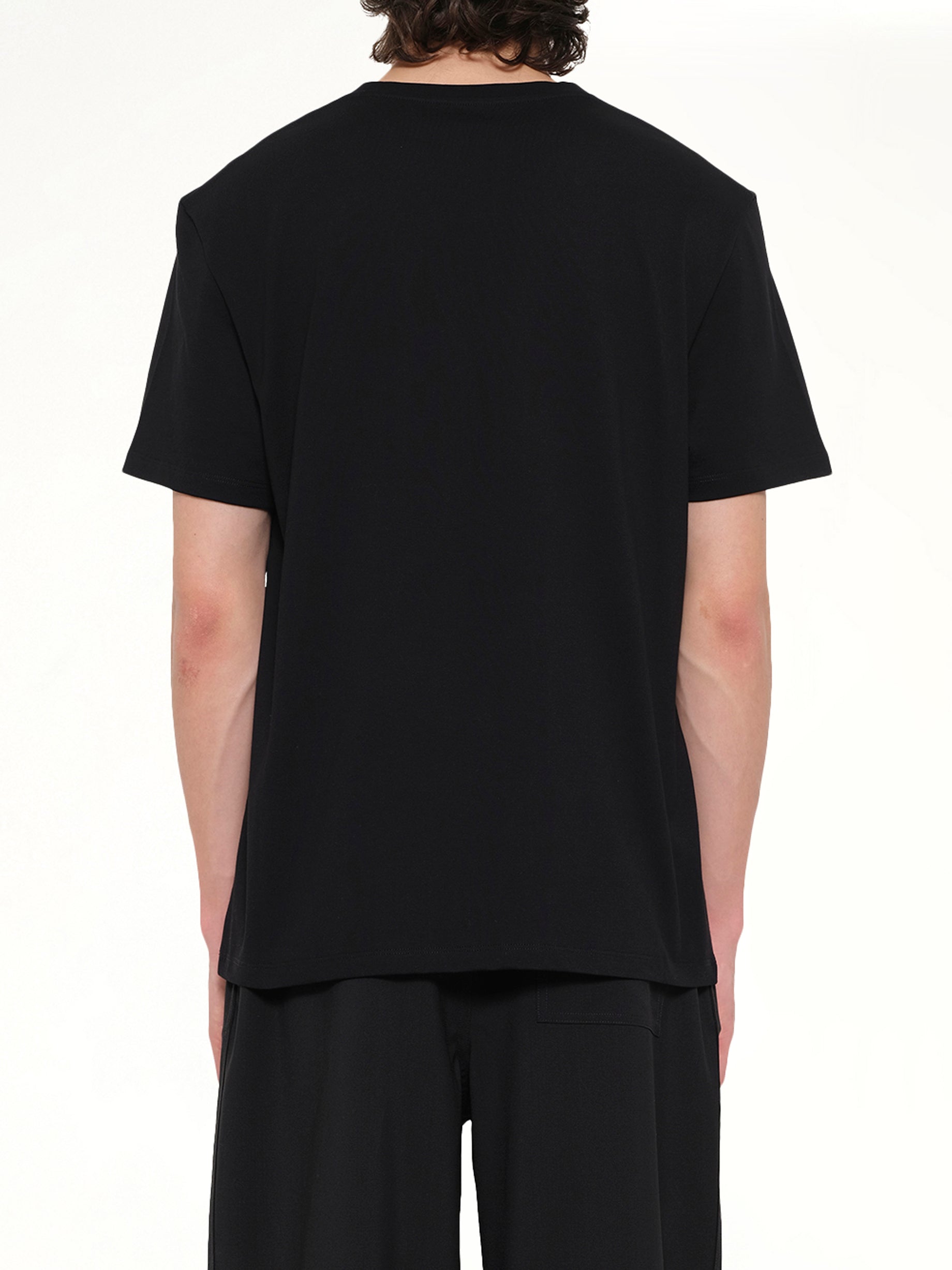 Two-Tone Anagram Relaxed Fit T-Shirt in Black