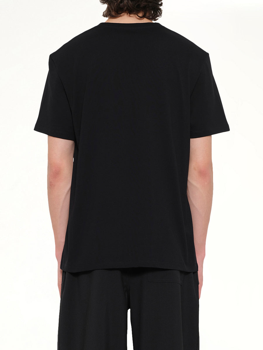 Two-Tone Anagram Relaxed Fit T-Shirt in Black