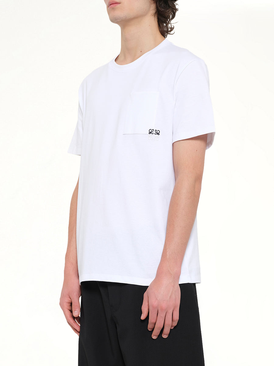 Two-Tone Anagram Relaxed Fit T-Shirt in White