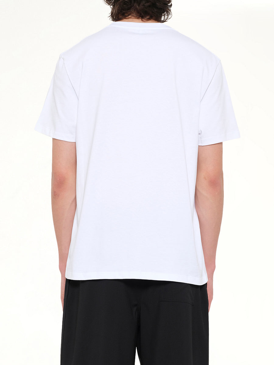 Two-Tone Anagram Relaxed Fit T-Shirt in White