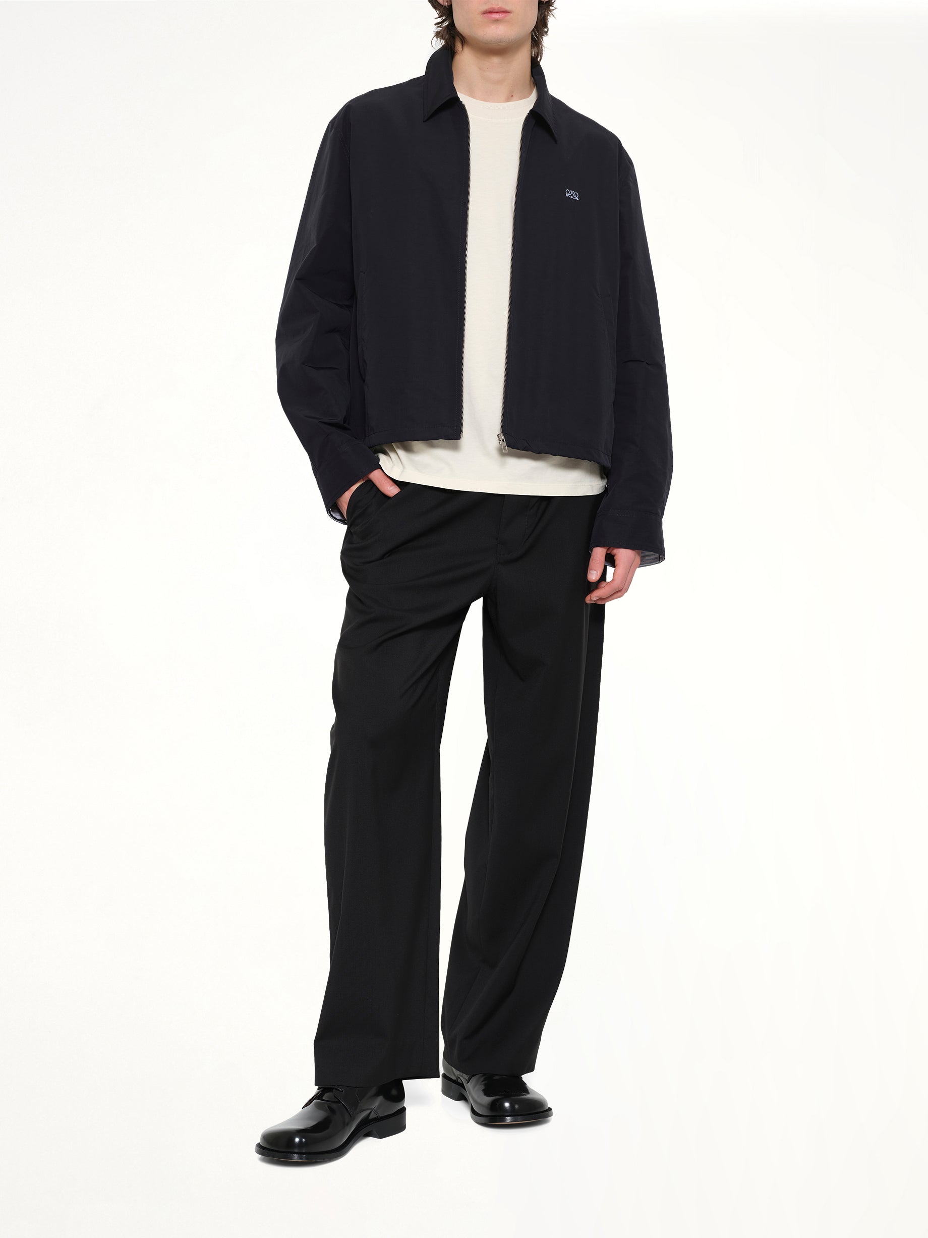 Zip-Up Jacket in Black
