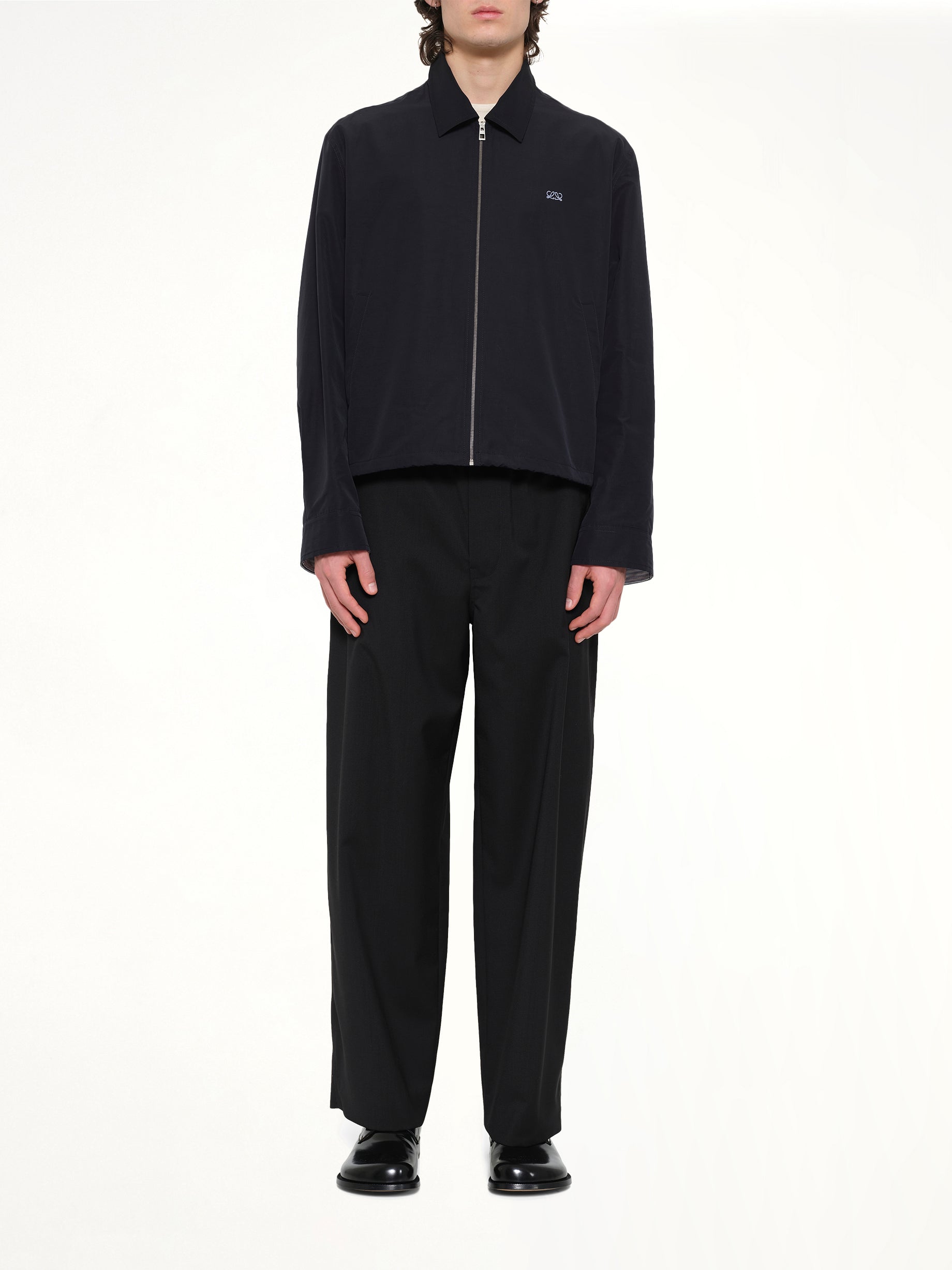 Zip-Up Jacket in Black