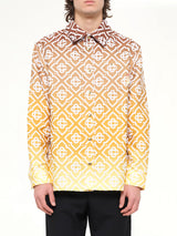 Boucle Jacquard Monogram Shacket in Brown