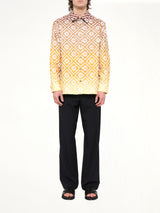 Boucle Jacquard Monogram Shacket in Brown