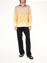 Boucle Jacquard Monogram Shacket in Brown