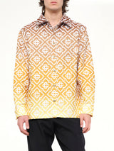 Boucle Jacquard Monogram Shacket in Brown