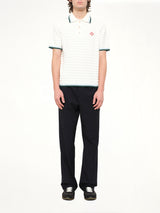 Boucle Short Sleeve Polo in White