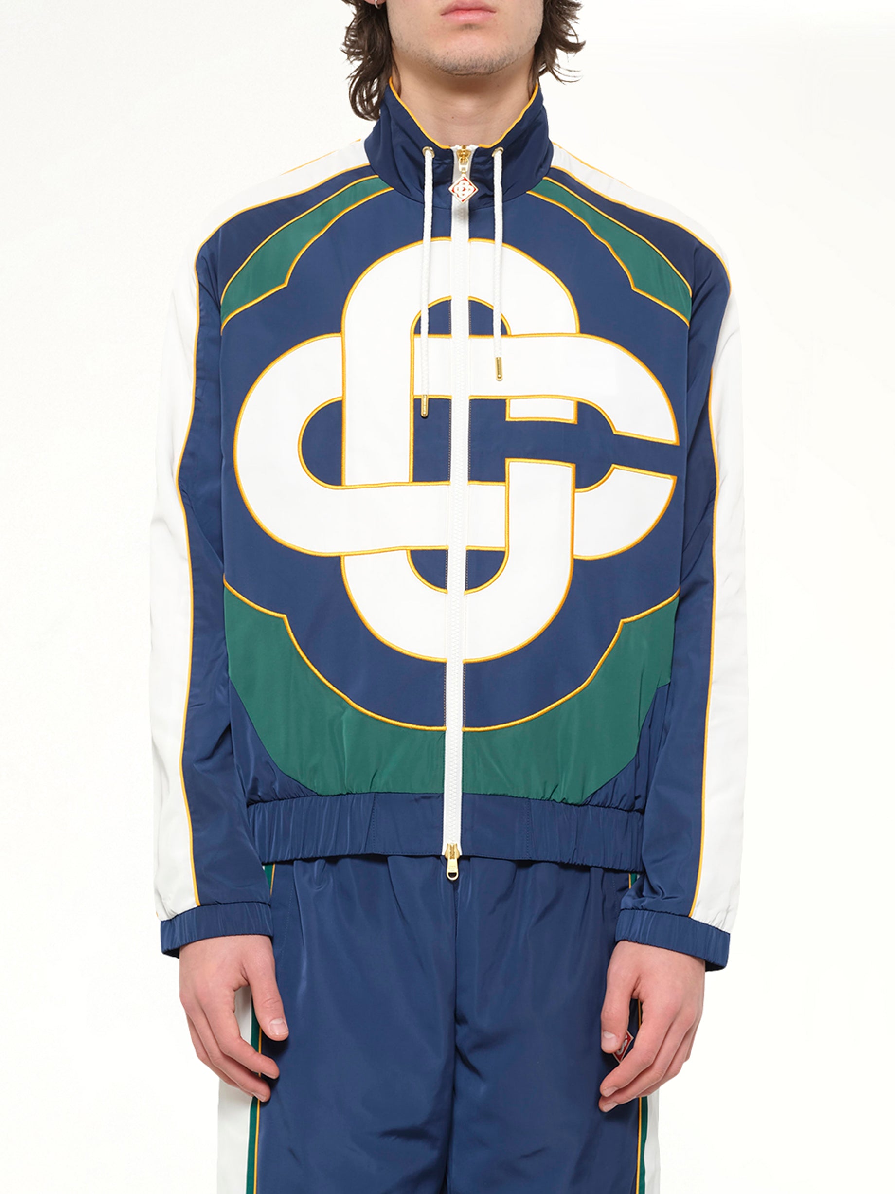 CC Applique Colourblock Windbreaker Jacket in Navy