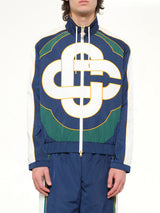 CC Applique Colourblock Windbreaker Jacket in Navy